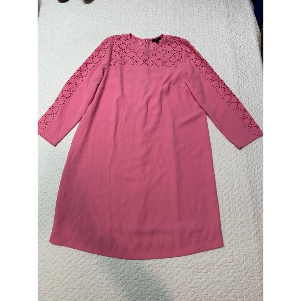 J Crew Gorgeous Pink Dress with “ top eyelet embroidered pattern”  / Size 16